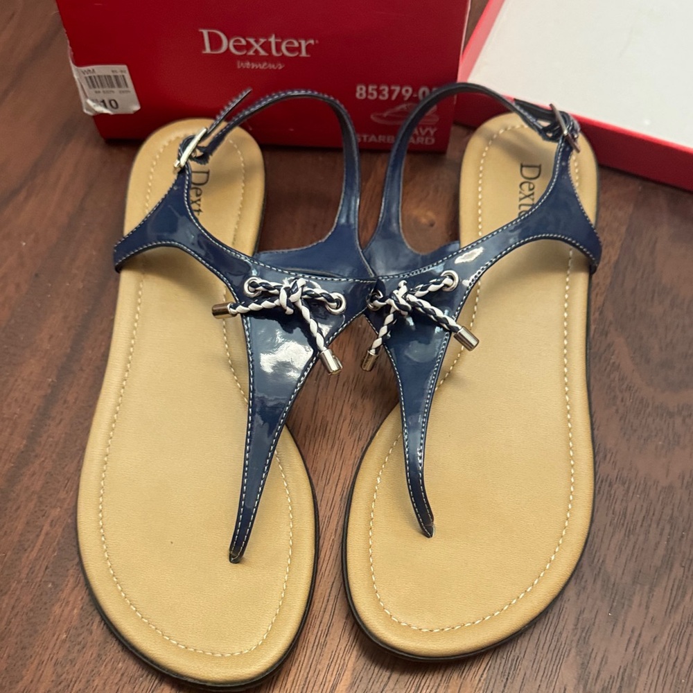 Dexter Women's Navy and Tan Sandals